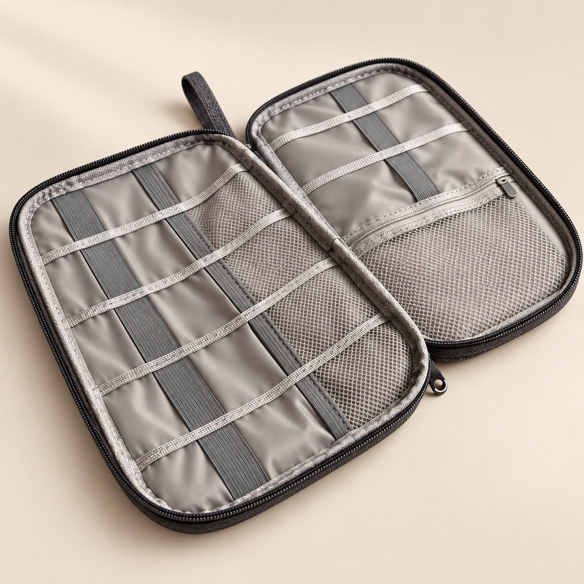 TravelPack Tech cable organizer open and empty