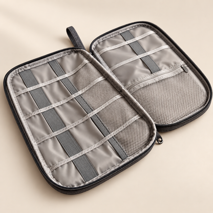 TravelPack Tech cable organizer open and empty